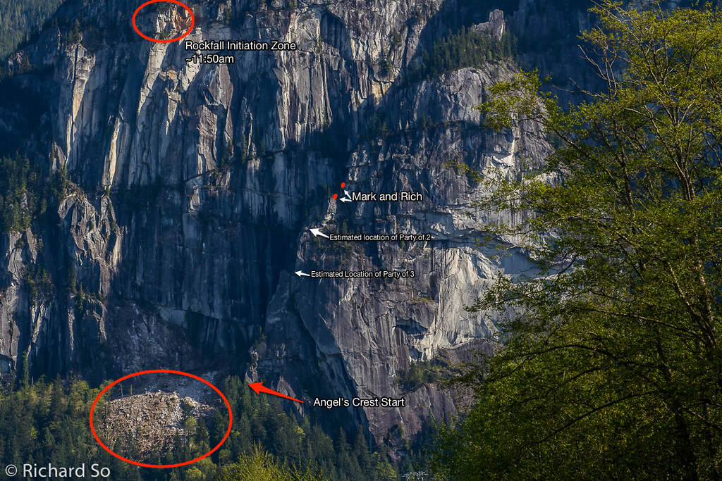 Angel’s Crest and the Zodiac Wall Rockfall